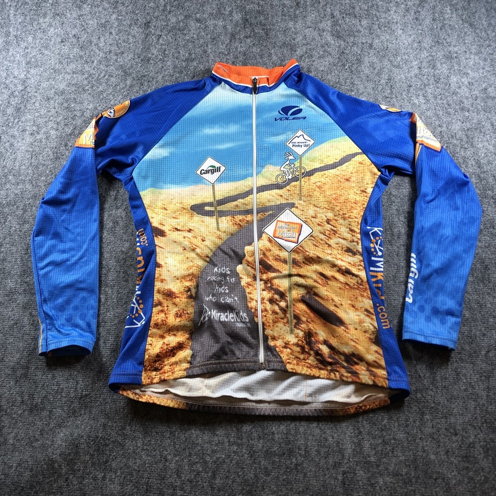Voler MiracleKids Triathlon Cycling Jersey Womens‎ Large Long Sleeve Made in USA